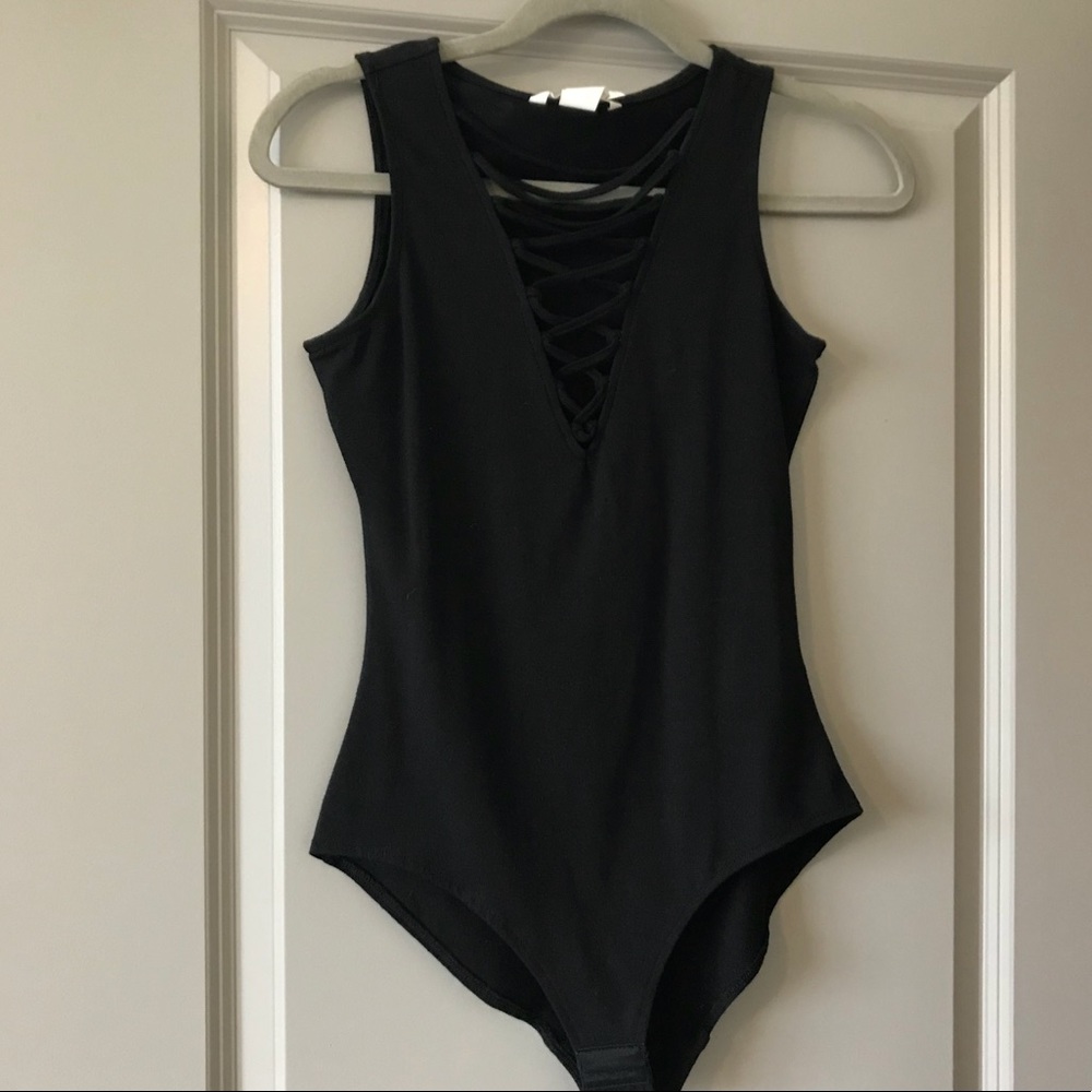 NWT H&M Black Tank Bodysuit - XS